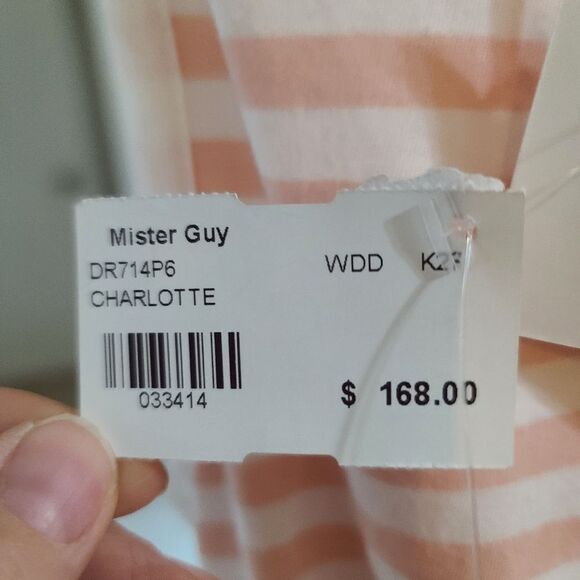 Kule The Charlotte Dress Pink and White XS NWT - Picture 5 of 10